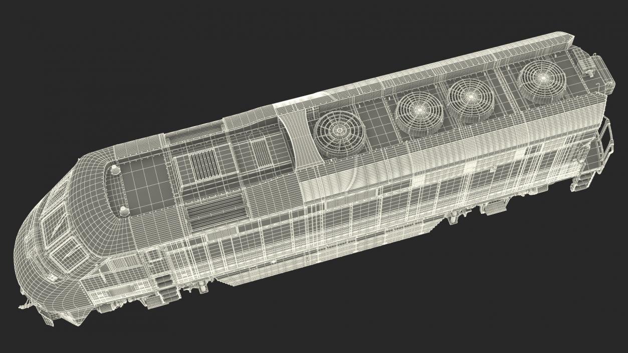 3D model Coaster F59PHI Locomotive