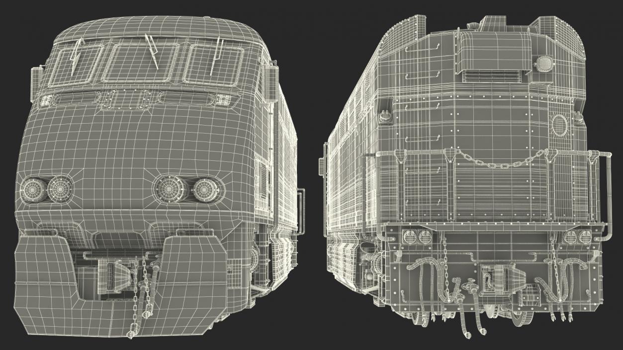 3D model Coaster F59PHI Locomotive