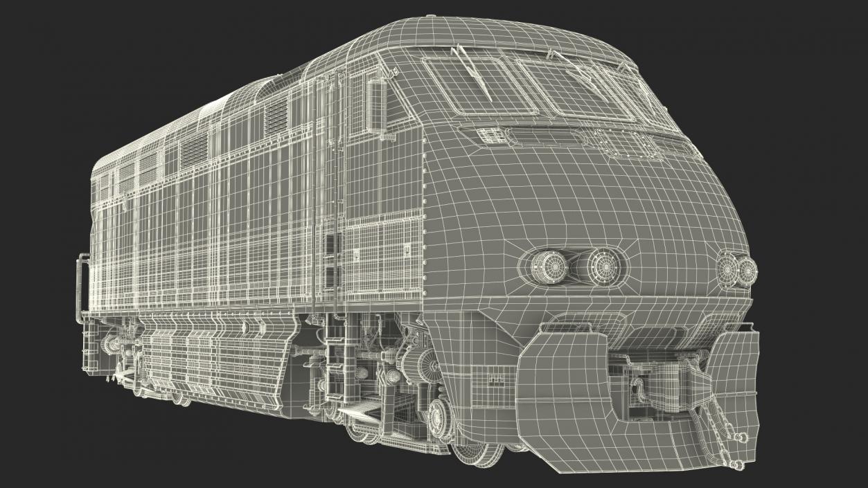 3D model Coaster F59PHI Locomotive