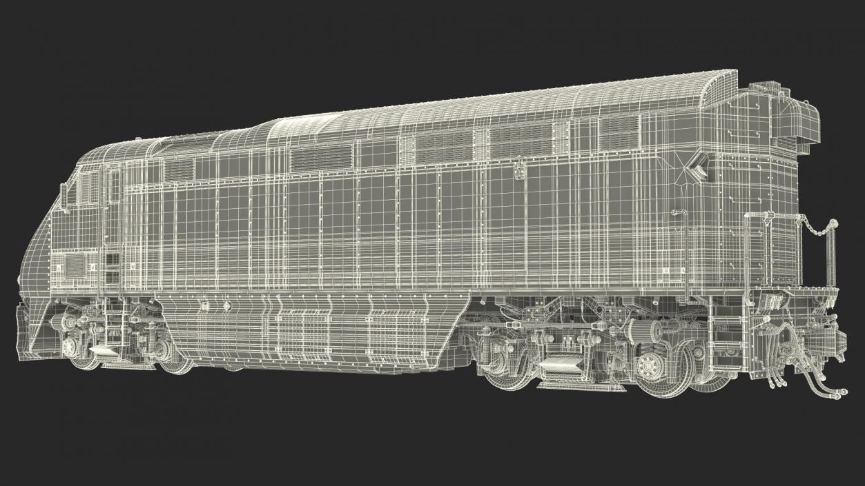 3D model Coaster F59PHI Locomotive