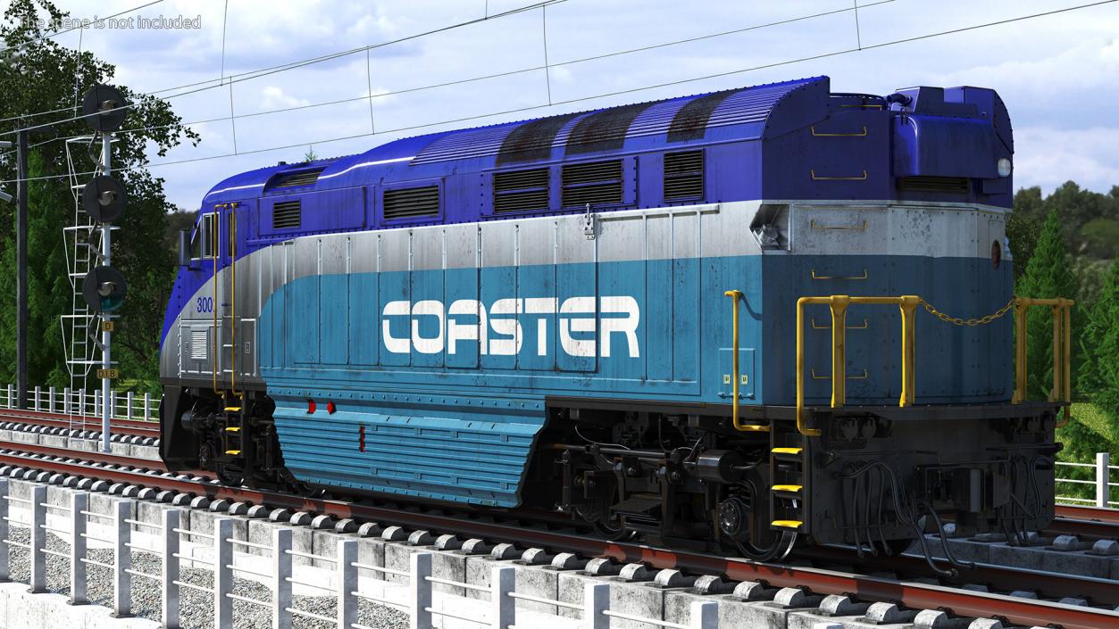 3D model Coaster F59PHI Locomotive