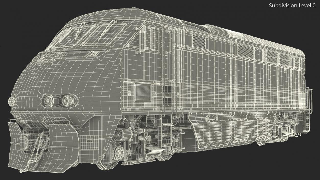 3D model Coaster F59PHI Locomotive