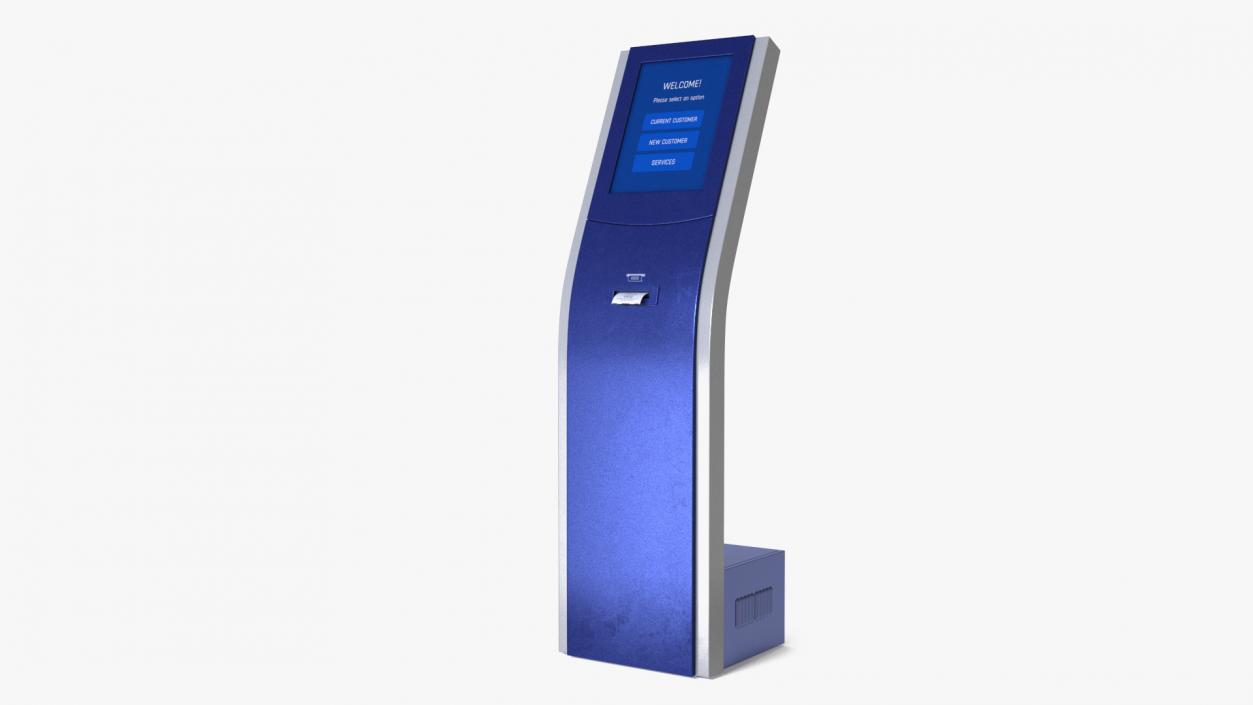 3D Electronic Queue Device Blue model