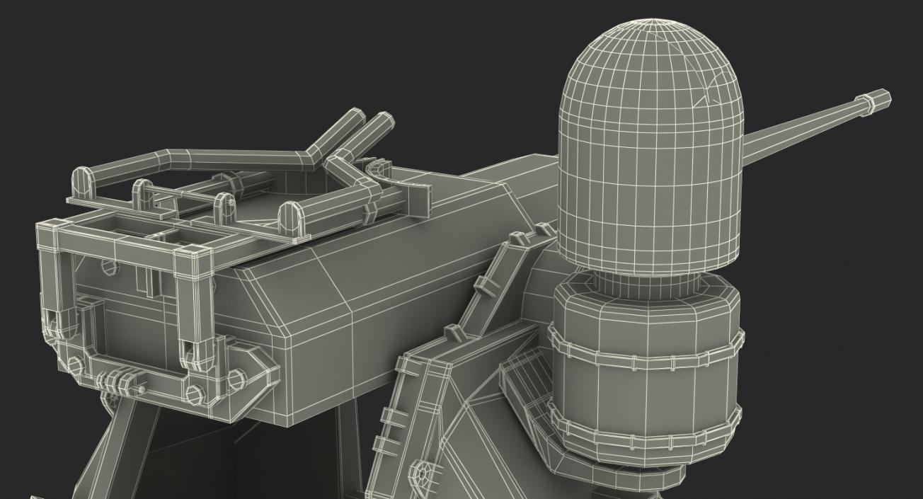 3D M242 Bushmaster Autocannon