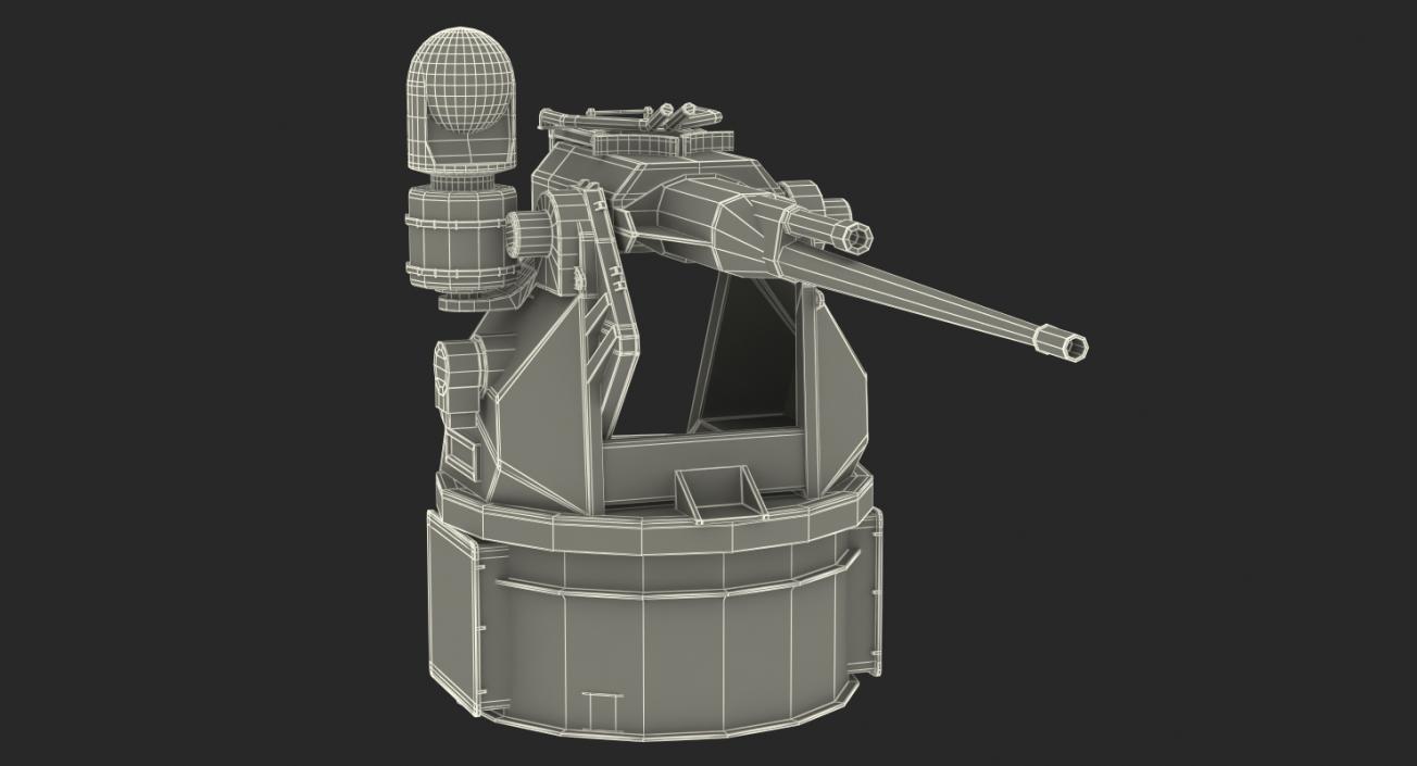 3D M242 Bushmaster Autocannon