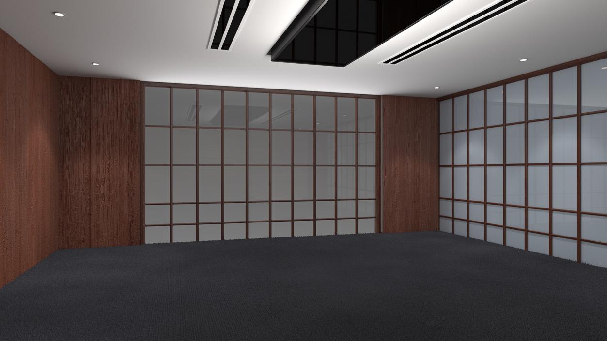 Empty Large Meeting Room 3D model