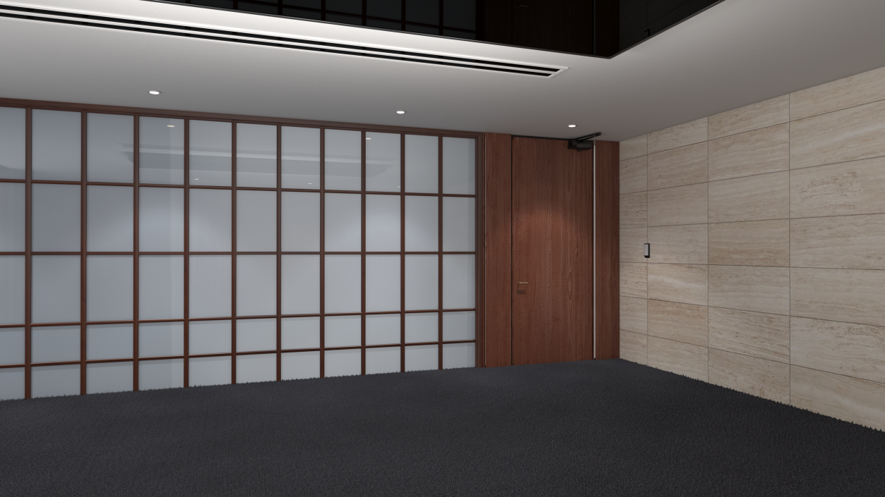 Empty Large Meeting Room 3D model