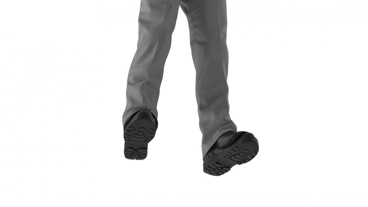 Uniform for Baseball Umpire with Mask 3D