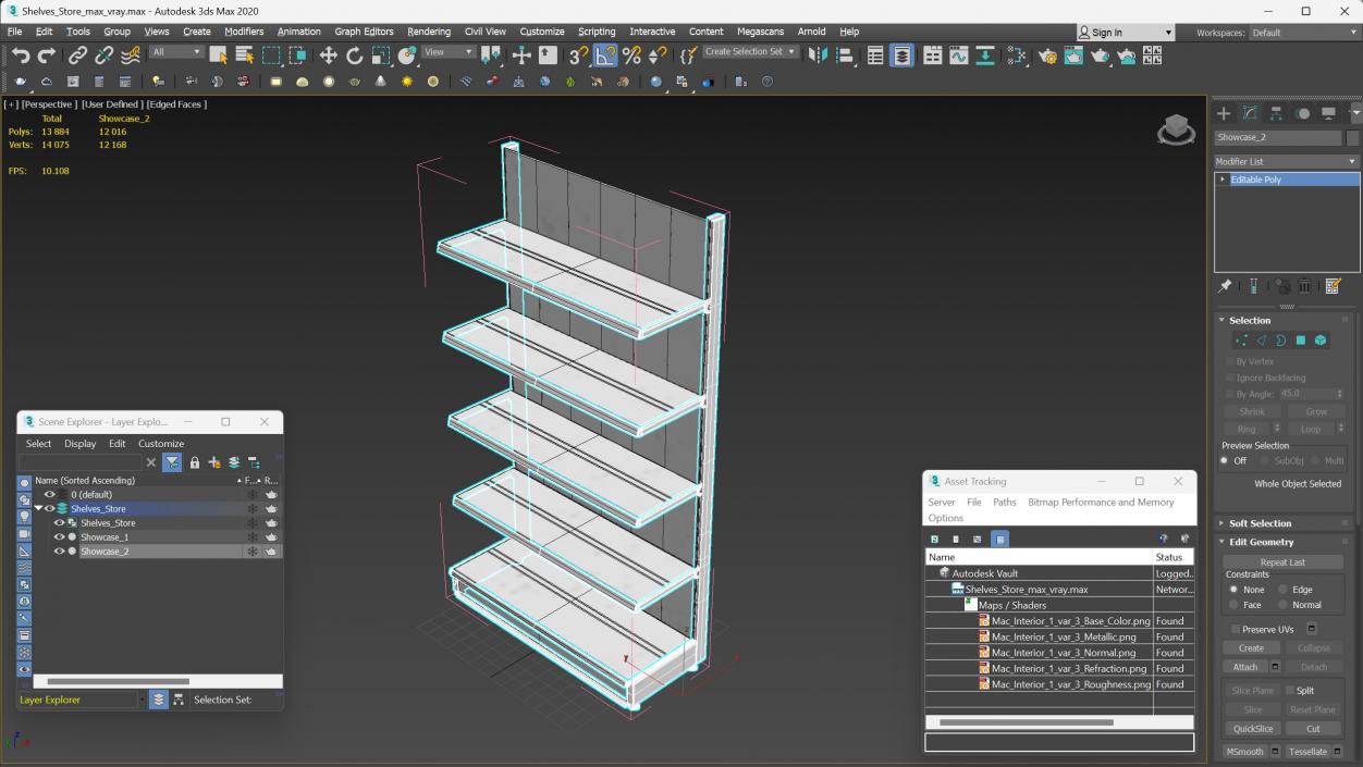 3D Shelves Store model