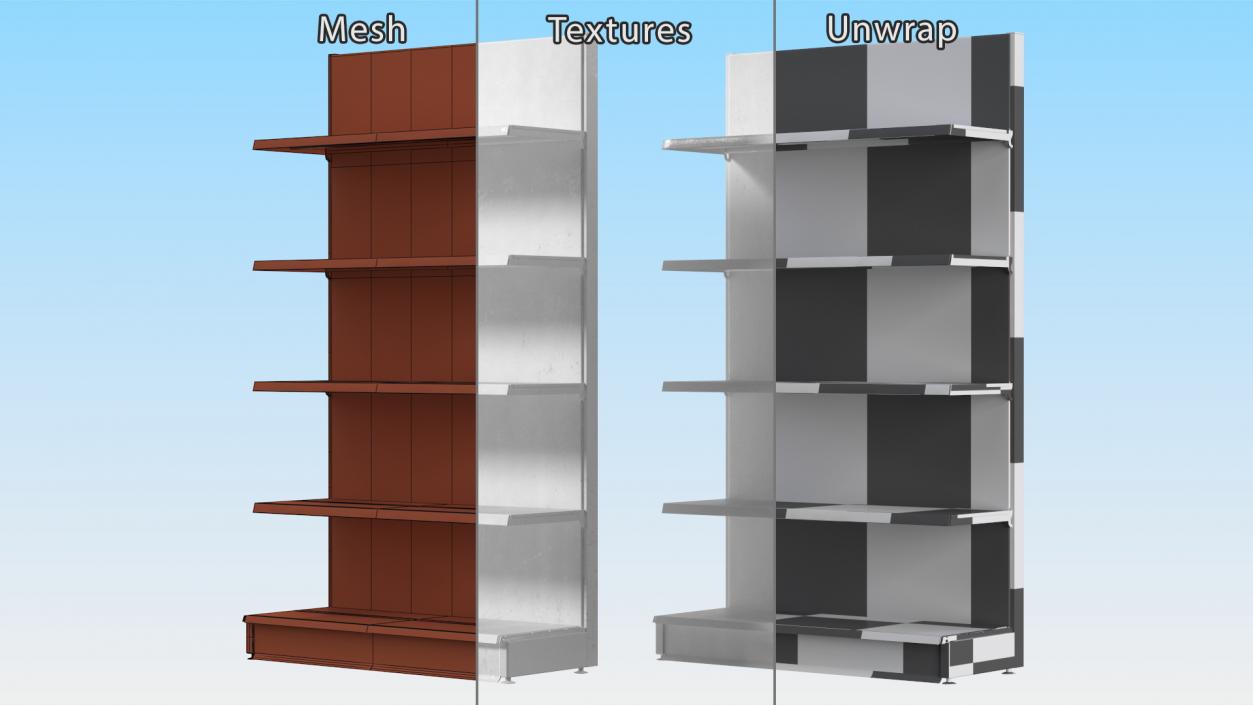 3D Shelves Store model