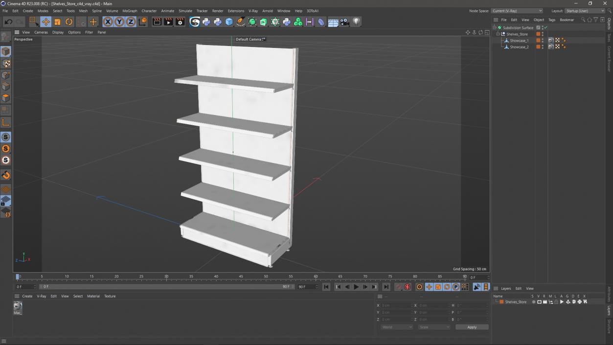 3D Shelves Store model