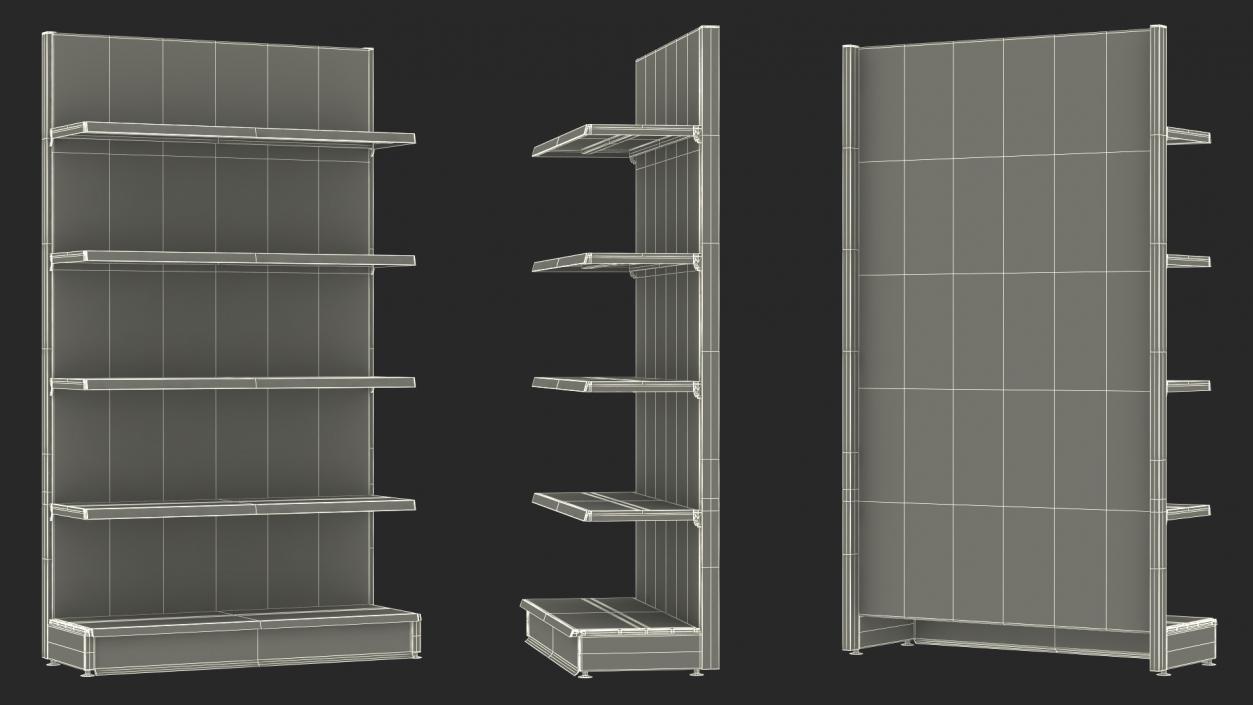 3D Shelves Store model