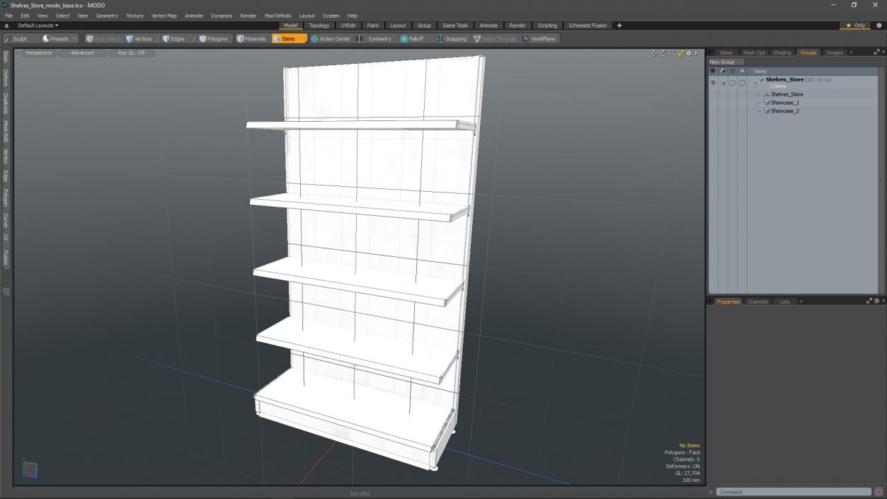 3D Shelves Store model