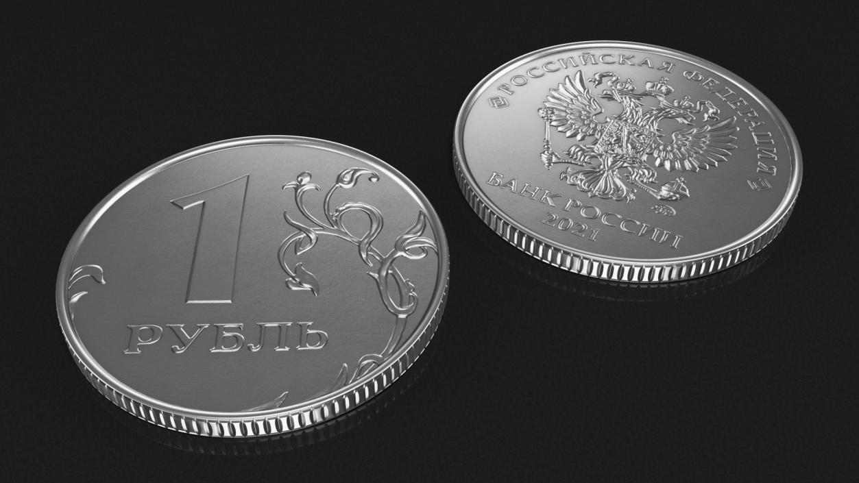 Russian Ruble Coins Collection 2 3D