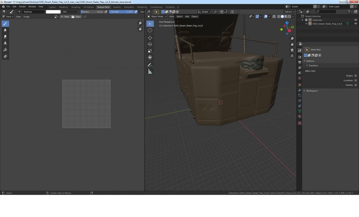 3D S300 Desert Radar Flap Lid B model