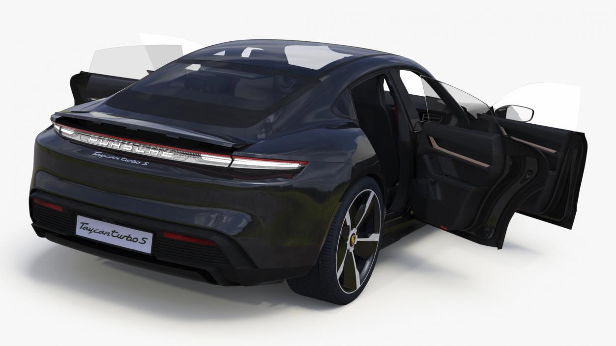 Porsche Taycan Turbo S Jet Black 3D