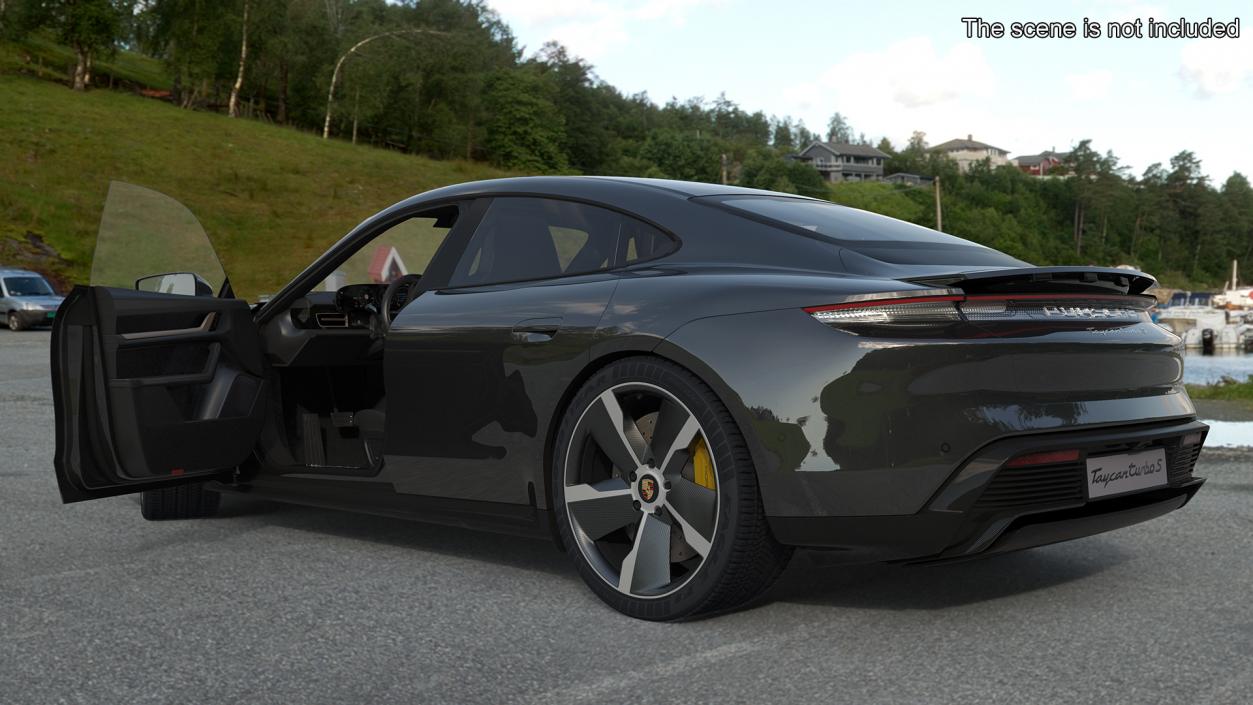 Porsche Taycan Turbo S Jet Black 3D