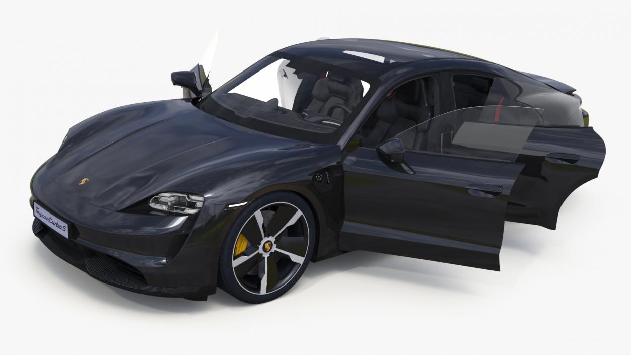 Porsche Taycan Turbo S Jet Black 3D