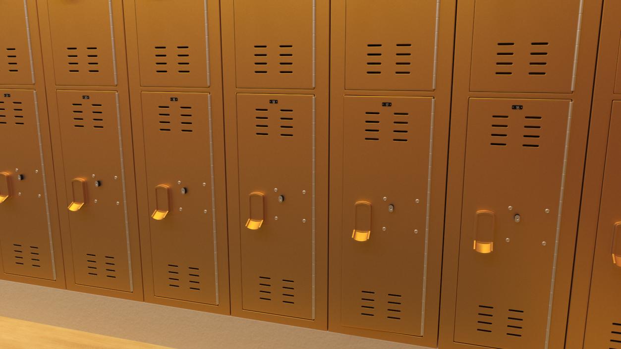 3D model Locker Room Design Yellow