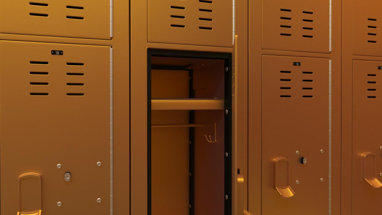 3D model Locker Room Design Yellow