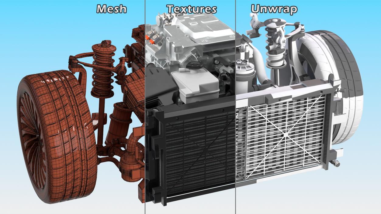 3D Toyota Mirai Fuelcell Electric Motor