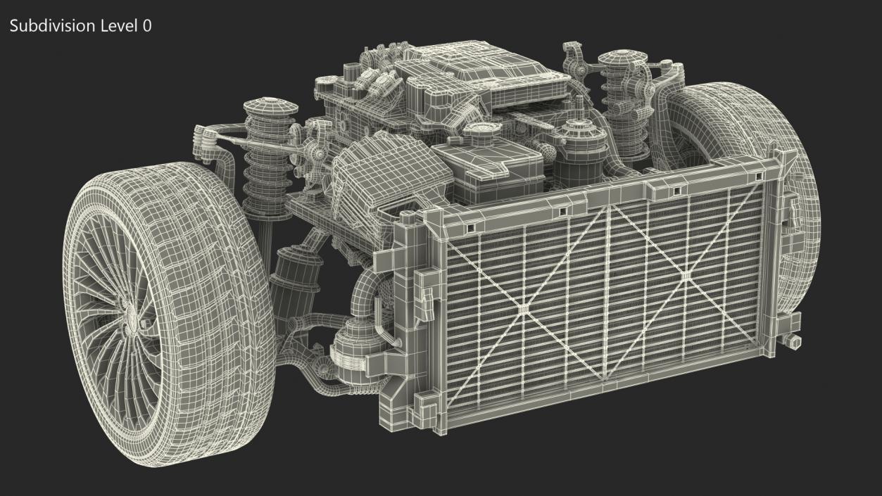 3D Toyota Mirai Fuelcell Electric Motor