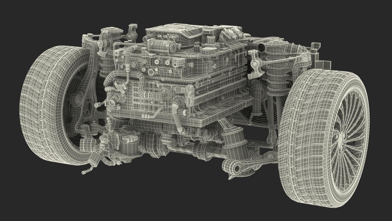 3D Toyota Mirai Fuelcell Electric Motor