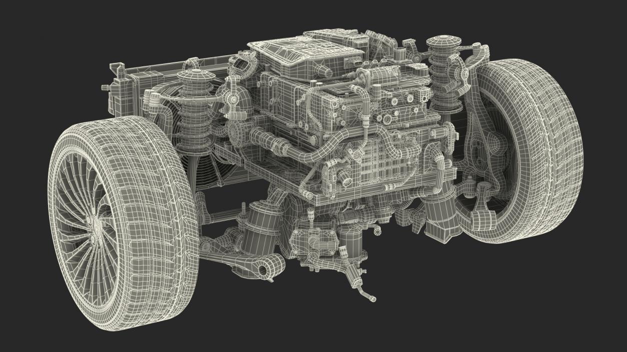 3D Toyota Mirai Fuelcell Electric Motor