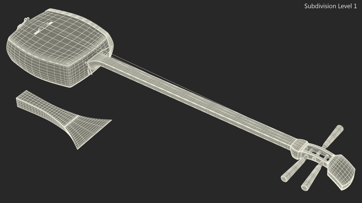 Shamisen White 3D model