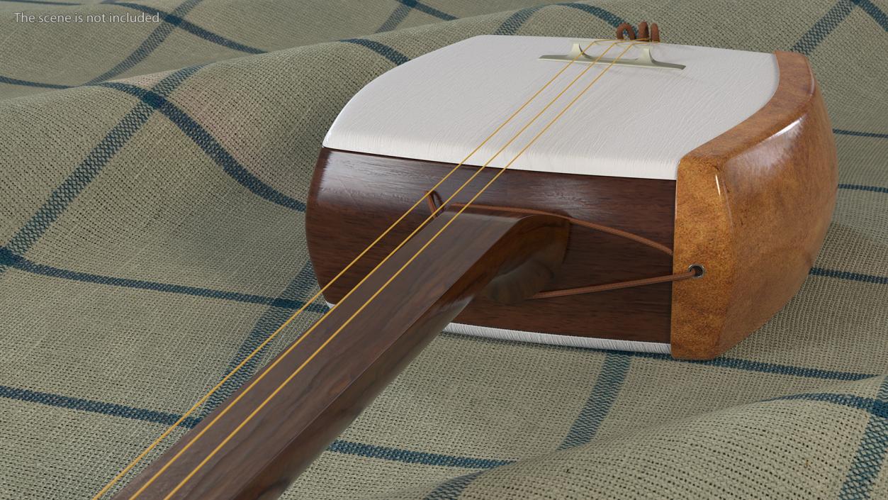 Shamisen White 3D model