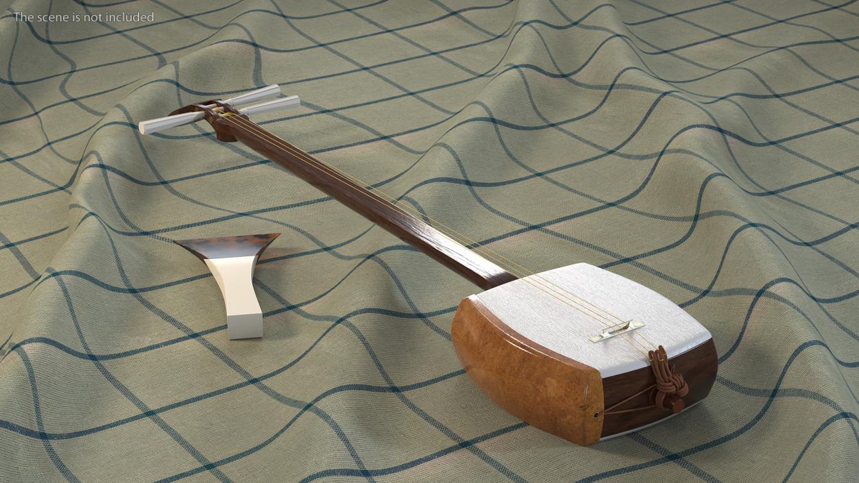 Shamisen White 3D model