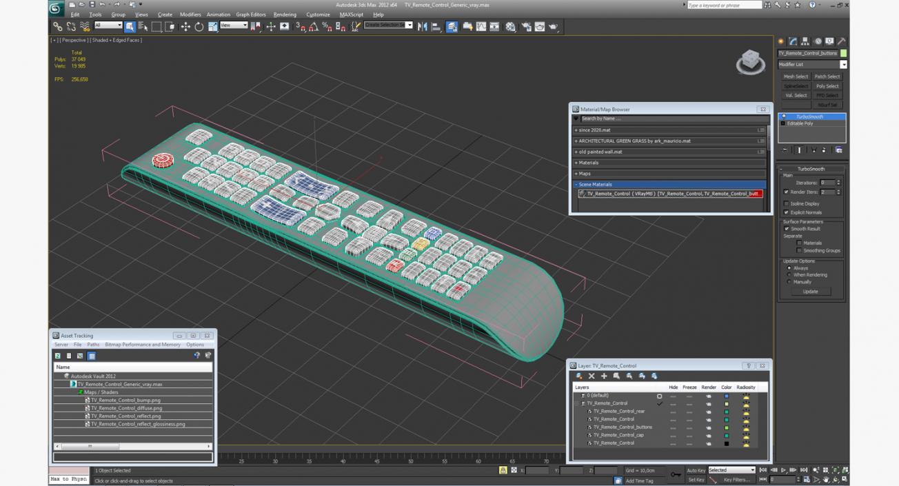 3D model TV Remote Control Generic