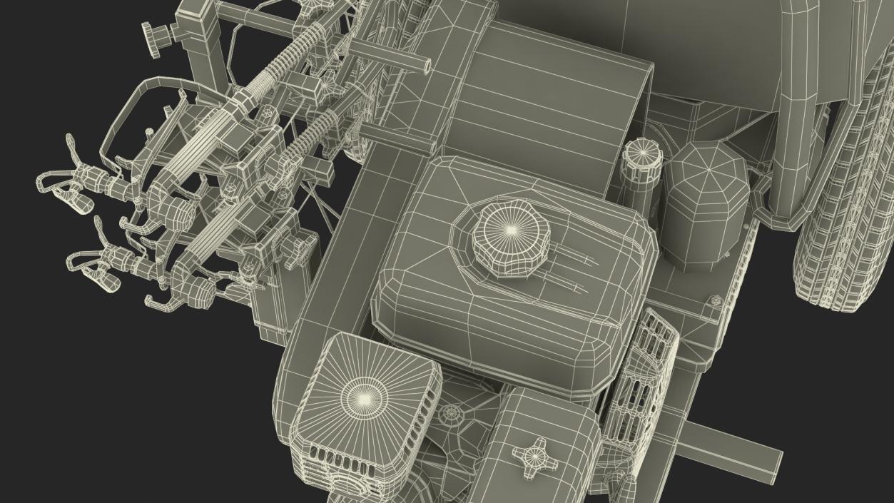 3D Cold Paint Road Marking Machine Rigged model