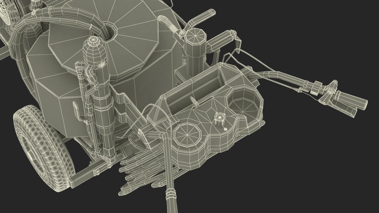 3D Cold Paint Road Marking Machine Rigged model