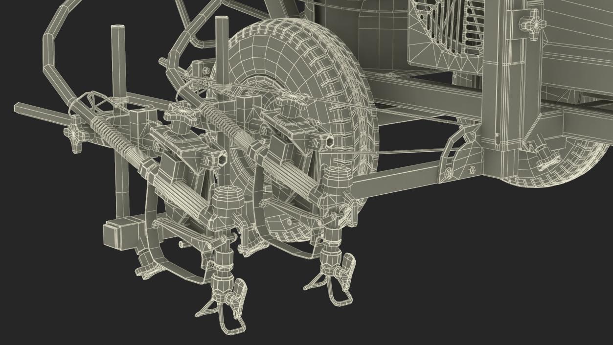 3D Cold Paint Road Marking Machine Rigged model