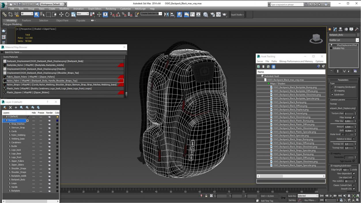 OGIO Backpack Black 3D model