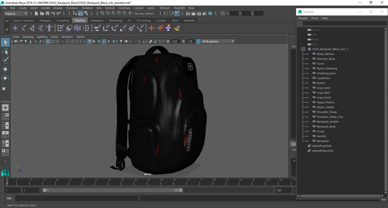 OGIO Backpack Black 3D model