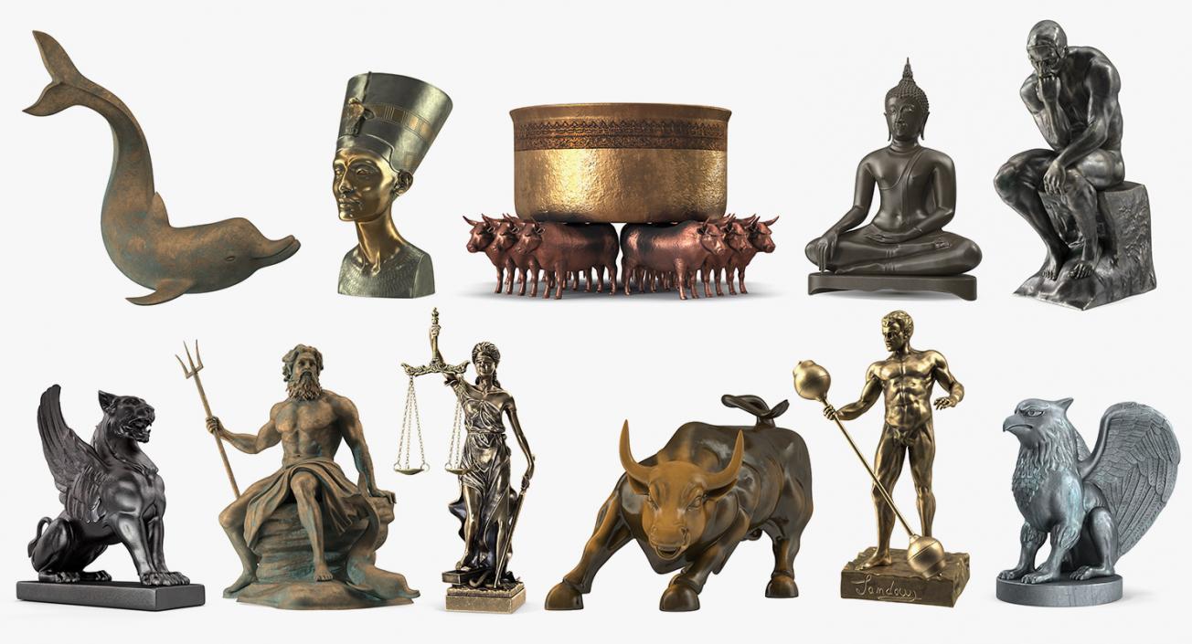 3D model Bronze Sculptures Collection 9