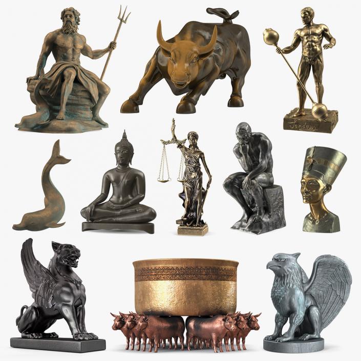 3D model Bronze Sculptures Collection 9