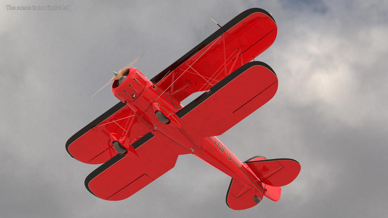 3D Spirit of 30A Coastal Biplane YMF-5 Piloted model