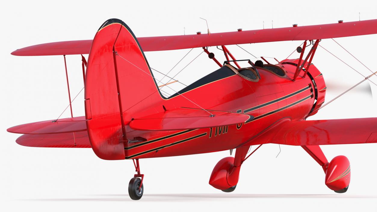 3D Spirit of 30A Coastal Biplane YMF-5 Piloted model