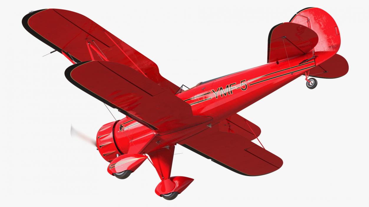 3D Spirit of 30A Coastal Biplane YMF-5 Piloted model