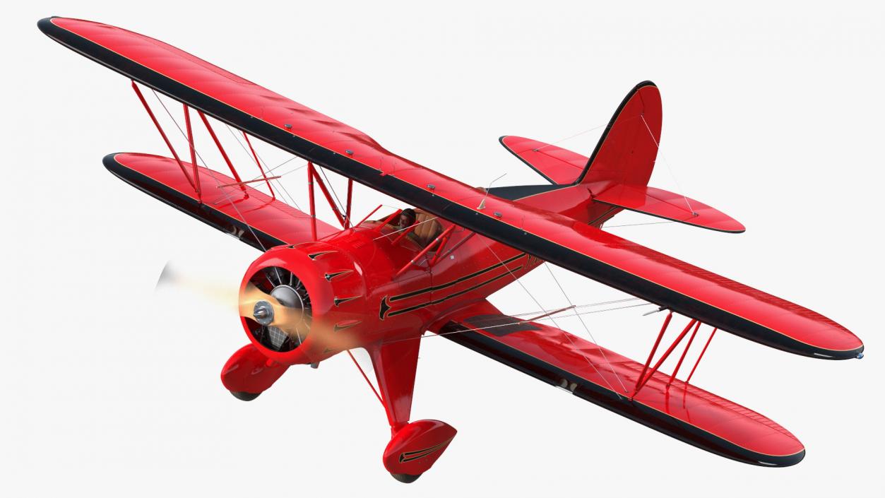 3D Spirit of 30A Coastal Biplane YMF-5 Piloted model