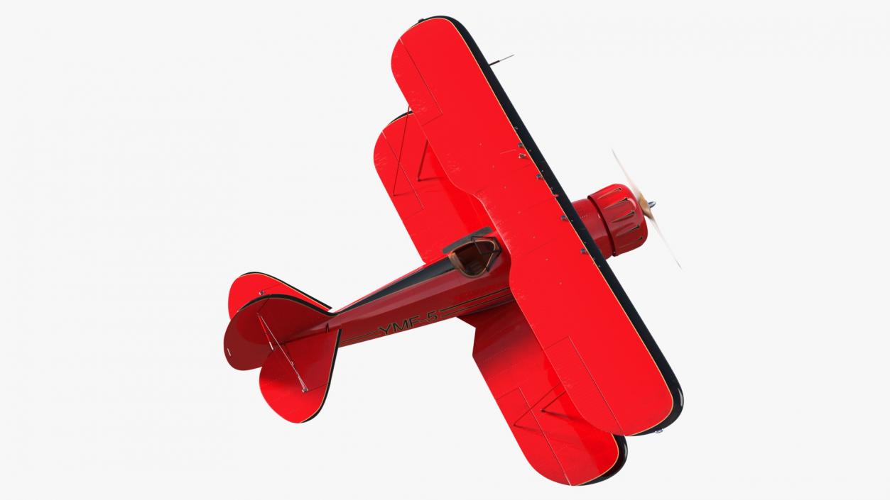 3D Spirit of 30A Coastal Biplane YMF-5 Piloted model