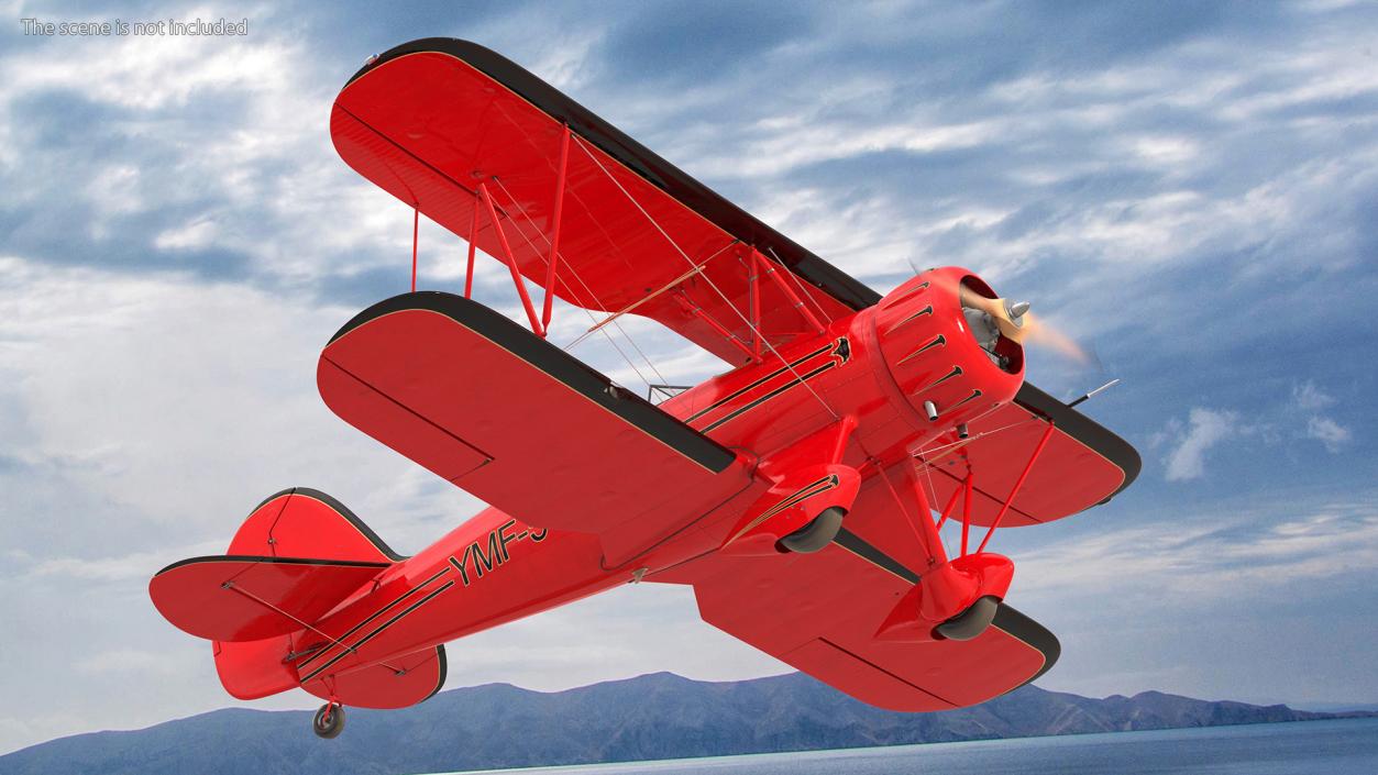 3D Spirit of 30A Coastal Biplane YMF-5 Piloted model