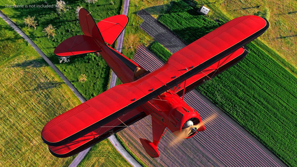 3D Spirit of 30A Coastal Biplane YMF-5 Piloted model