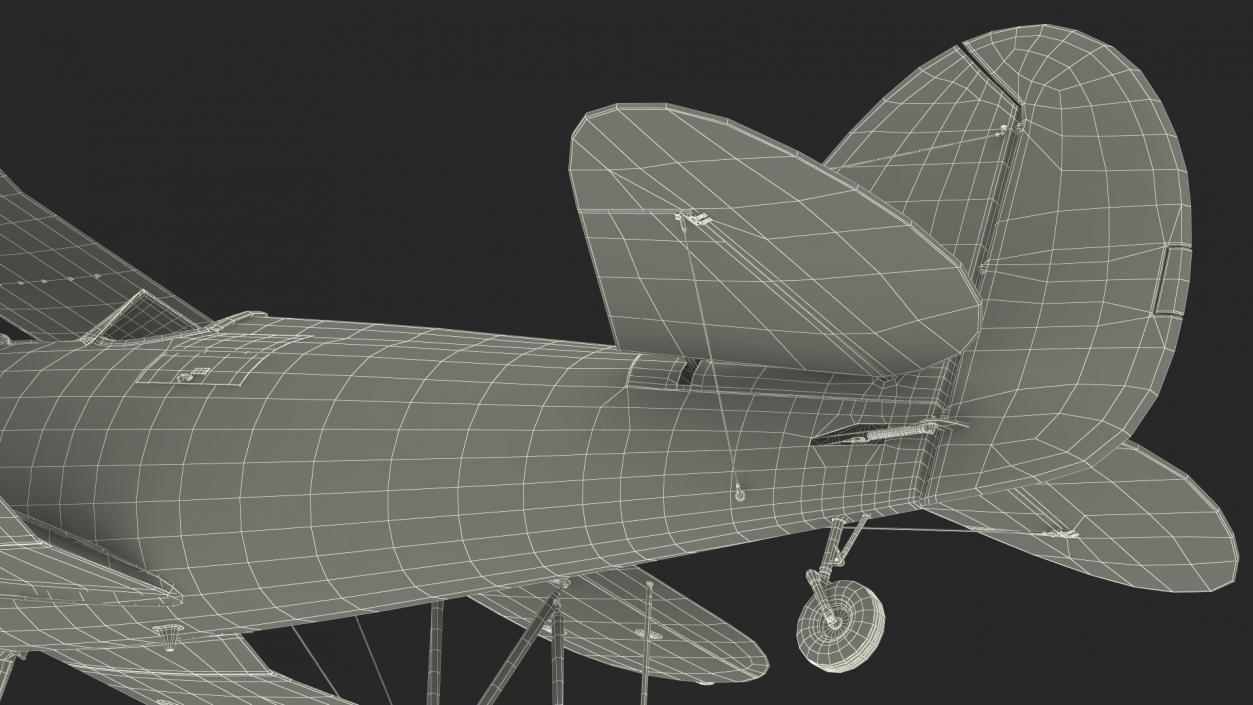 3D Spirit of 30A Coastal Biplane YMF-5 Piloted model