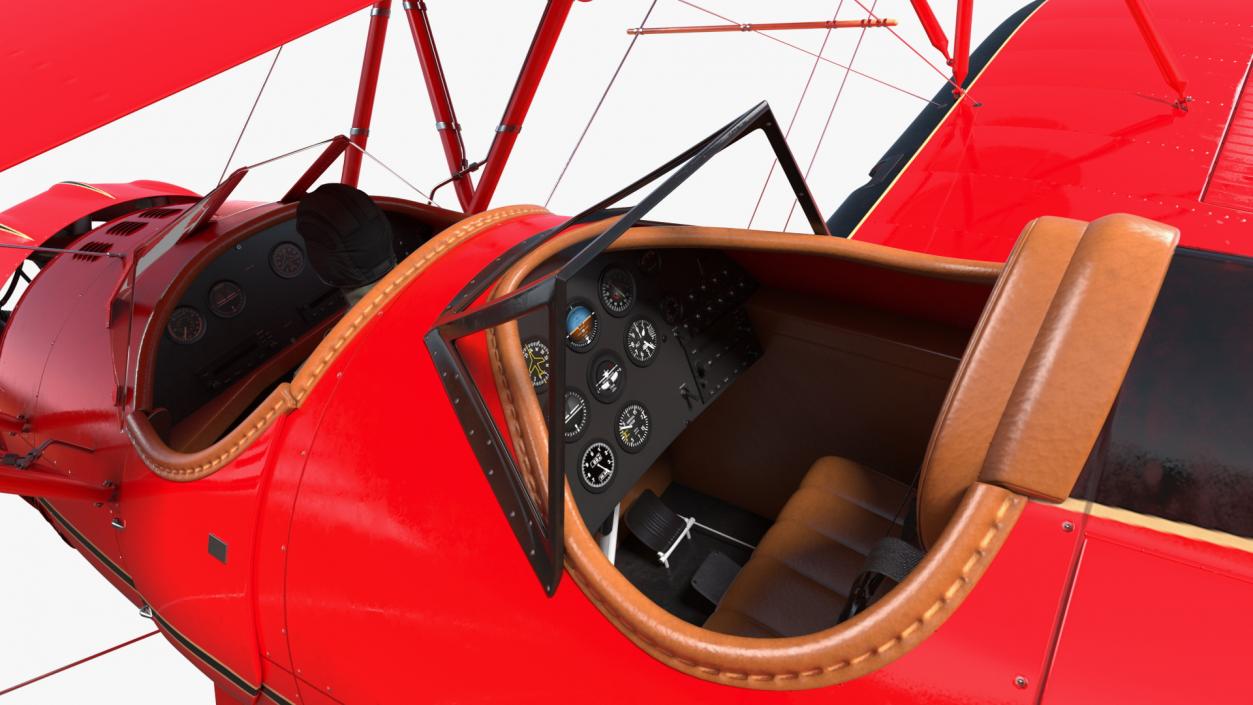 3D Spirit of 30A Coastal Biplane YMF-5 Piloted model