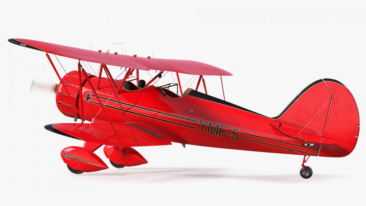 3D Spirit of 30A Coastal Biplane YMF-5 Piloted model