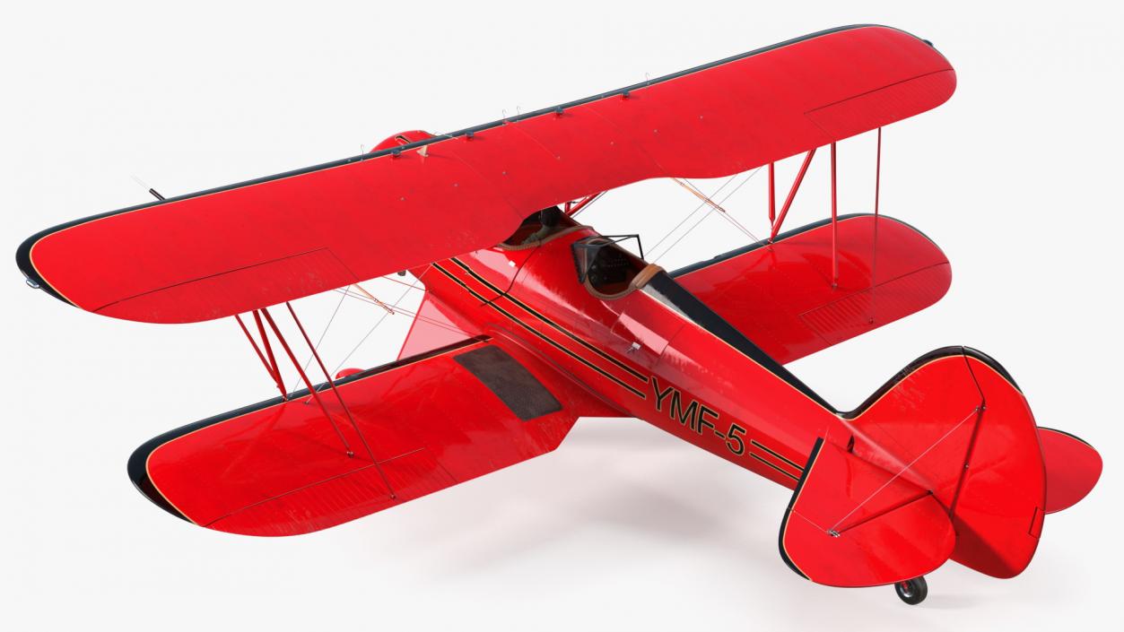 3D Spirit of 30A Coastal Biplane YMF-5 Piloted model